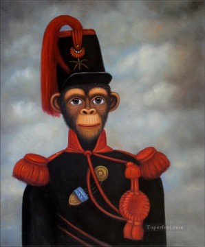 動物 Painting - 猿の船長